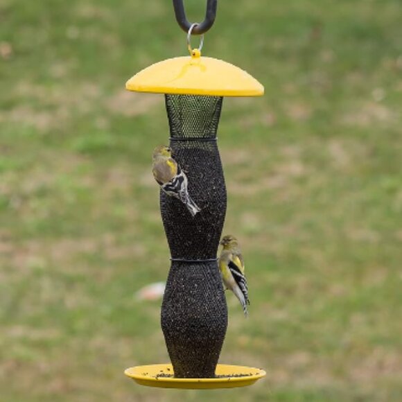 Perky-Pet Yellow & Black Finch Tube Wild Bird Feeder - Picture 5 of 6